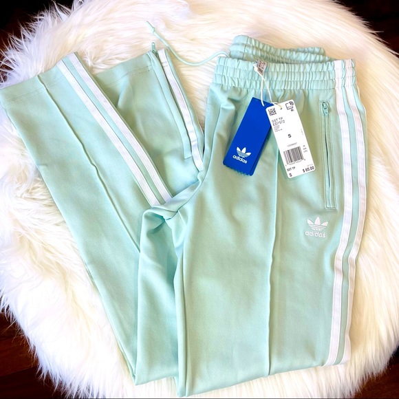 adidas Pants - 🌟Sold ADIDAS joggers Adidas TRACK PANTS mint green white strips sporty chic ath